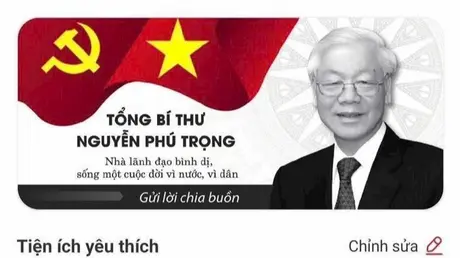 Người dân gửi chia buồn, tri ân Tổng Bí thư Nguyễn Phú Trọng trên VNeID