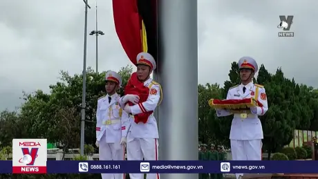 Huyện đảo Cô Tô tổ chức Lễ thượng cờ Quốc tang