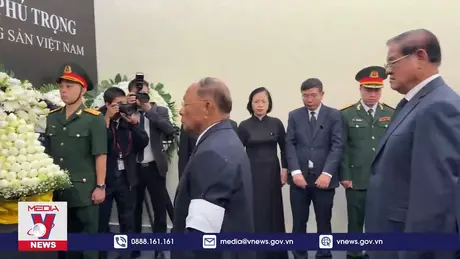 Đại sứ quán Việt Nam tại Campuchia tổ chức lễ viếng Tổng Bí thư Nguyễn Phú Trọng