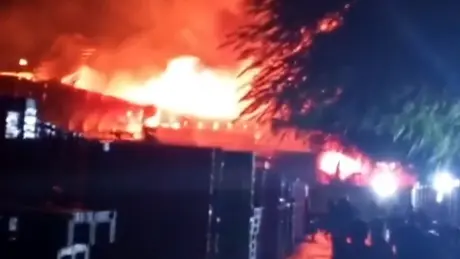 Huy động 11 xe chữa cháy dập lửa tại Công ty chế biến gỗ Cát Đạt