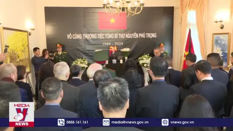 Các nhà lãnh đạo và bạn bè quốc tế tới viếng Tổng bí thư Nguyễn Phú Trọng