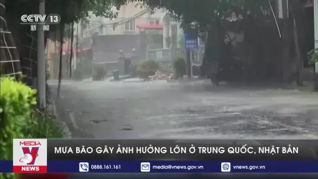 Mưa bão gây ảnh hưởng lớn ở Trung Quốc, Nhật Bản