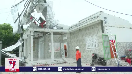 Giông lốc gây thiệt hại tại Hậu Giang
