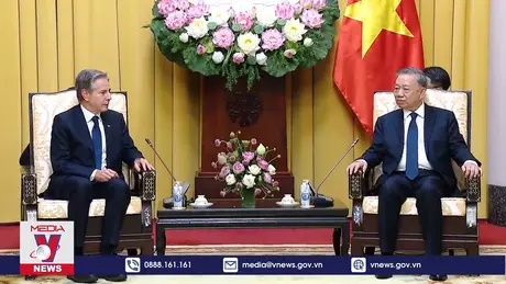 Chủ tịch nước Tô Lâm tiếp Ngoại trưởng Hoa Kỳ Antony Blinken