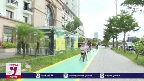 Thành phố Huế có làn đường dành cho xe đạp