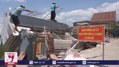 Cần Thơ thiệt hại hơn 14,5 tỷ đồng do sạt lở bờ sông