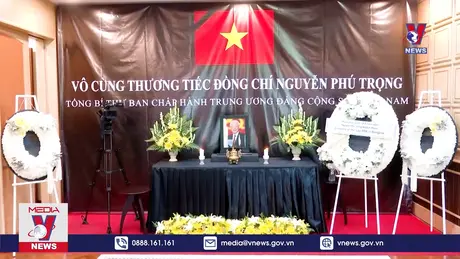 Thái Lan treo cờ rủ tưởng nhớ Tổng Bí thư Nguyễn Phú Trọng