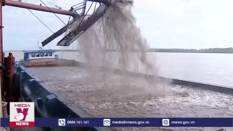 Sóc Trăng đẩy nhanh khai thác cát cung cấp vật liệu san lấp cao tốc