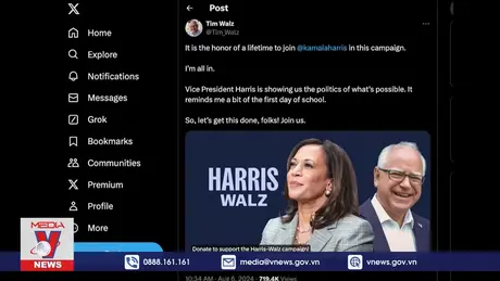 Bà K. Harris nêu lý do chọn người liên danh tranh cử