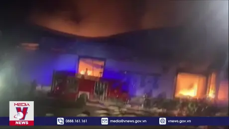 Cháy công ty chế biến hạt điều tại Bình Phước