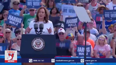 Bộ đôi Harris- Walz tiếp tục gây ấn tượng ở các bang Trung Tây nước Mỹ