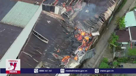 Cháy xưởng gỗ ở Đồng Nai