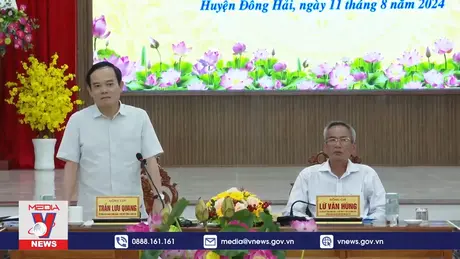 Phó Thủ tướng Trần Lưu Quang làm việc với Bạc Liêu và Cà Mau về tình hình sạt lở