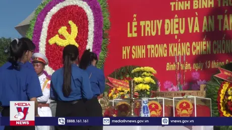 Bình Thuận tổ chức an táng 4 hài cốt liệt sỹ 