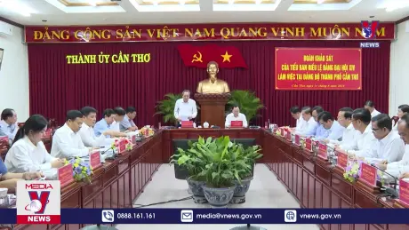 Đoàn khảo sát Tiểu ban Điều lệ Đảng Đại hội XIV làm việc tại Cần Thơ