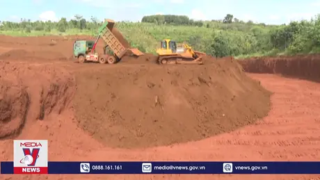 Hoàn trả một phần đất đã khai thác xong bô xít cho tỉnh Đắk Nông
