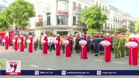 Quảng Bình diễn tập ứng phó thảm họa cháy nổ