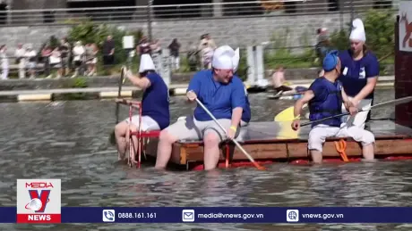 Độc đáo “cuộc đua bồn tắm” tại Bỉ