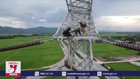 Nước rút trên công trường thi công đường dây 500kv mạch 3