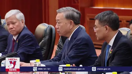 Tổng Bí thư, Chủ tịch nước Tô Lâm hội kiến Ủy viên trưởng Nhân đại toàn quốc Trung Quốc