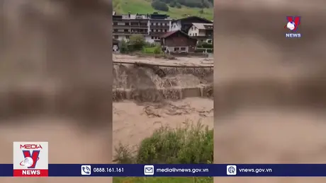 Mưa lớn gây lũ lụt ở Áo