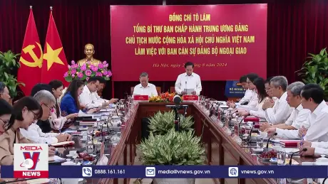 Tổng Bí thư, Chủ tịch nước Tô Lâm làm việc với Ban Cán sự đảng Bộ Ngoại giao