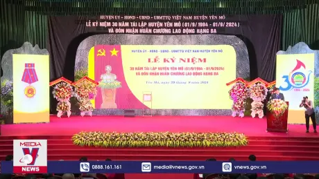 Huyện Yên Mô, Ninh Bình nhận Huân chương Lao động hạng Ba