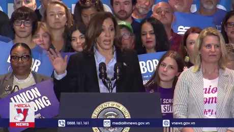 Bà Kamala Harris vận động tranh cử tại bang chiến địa Pennsylvania