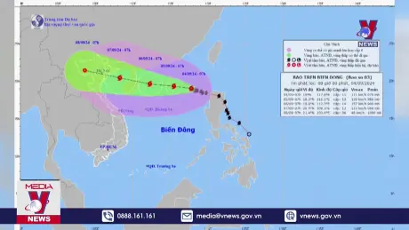 Bão số 3 hướng vào miền Bắc