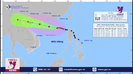 Bão số 3 đổi hướng mạnh cấp 15, giật cấp 17