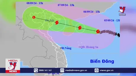 Siêu bão đang di chuyển theo hướng Tây