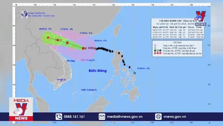 Bão số 3 giật trên cấp 17 tiếp tục tiến gần tới Bắc bộ