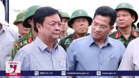 Kiểm tra công tác ứng phó bão số 3 tại Nam Định