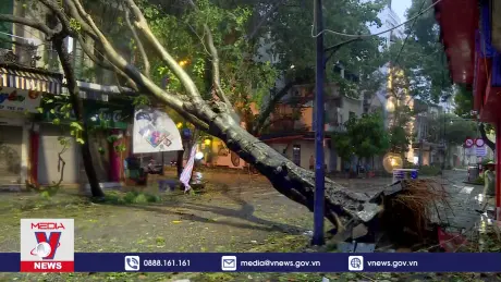 Hà Nội ngổn ngang trước bão