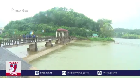 Ninh Bình mở cửa xả lũ tại đập dâng Thác La