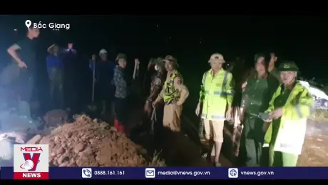 Xuyên đêm chống tràn đê bảo vệ lúa và hoa màu cho nhân dân