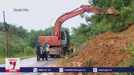 Thanh Hóa tập trung khắc phục sạt lở do mưa bão gây ra