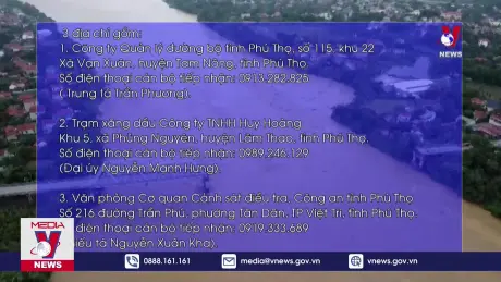 Phú Thọ thành lập Tổ tiếp nhận thông tin khẩn cấp vụ sập cầu Phong Châu 