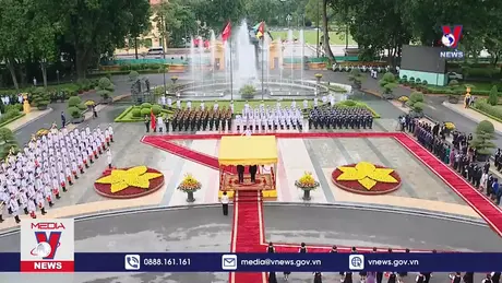 Tổng Bí thư, Chủ tịch nước Tô Lâm chủ trì Lễ đón chính thức Tổng thống Mozambique