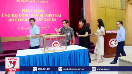 Ngành KH&ĐT phát động ủng hộ đồng bào bị thiệt hại do bão số 3