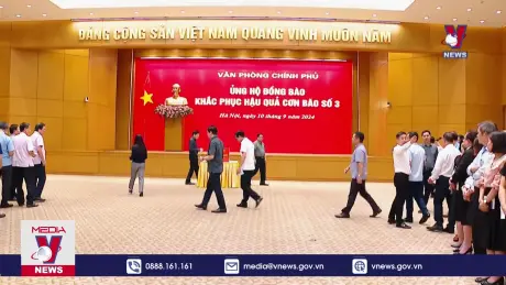 Văn phòng Chính phủ tổ chức phát động ủng hộ đồng bào bị thiệt hại do cơn bão số 3