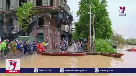 Hà Nội nước dâng cao ven sông Hồng