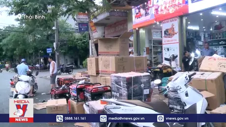 Thái Bình cung cấp điện ổn định trở lại cho gần 80% khách hàng sau bão số 3