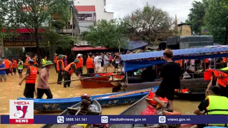 Biển nước lũ tại Thái Nguyên, khẩn trương hỗ trợ người dân vùng ngập lụt