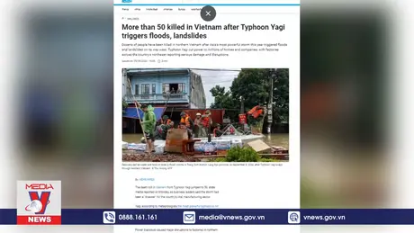 Báo chí quốc tế thông tin về mưa lũ ở Việt Nam
