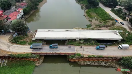 Bắc Ninh cấm phương tiện ô tô lưu thông qua cầu tạm cầu Nét từ 22 giờ ngày 10/9