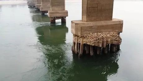 Không để người và phương tiện qua cầu Trung Hà, huyện Ba Vì, Hà Nội