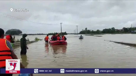 Vĩnh Phúc khẩn trương di dời 2.200 hộ dân vùng ngập lụt