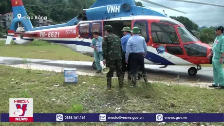 Bộ Quốc phòng cử trực thăng cứu trợ đồng bào Nguyên Bình