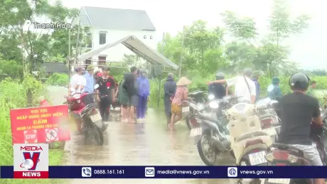 Mưa lớn làm nhiều hộ dân huyện miền núi Thạch Thành bị cô lập